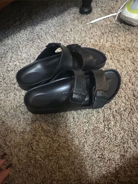Men's Black Birkenstock Slide Sandals